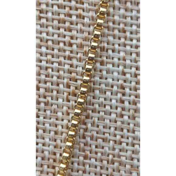 Soho Design Gold Tone Crystal Heart Pendant Necklace Long 25" Box Chain - Picture 3 of 5